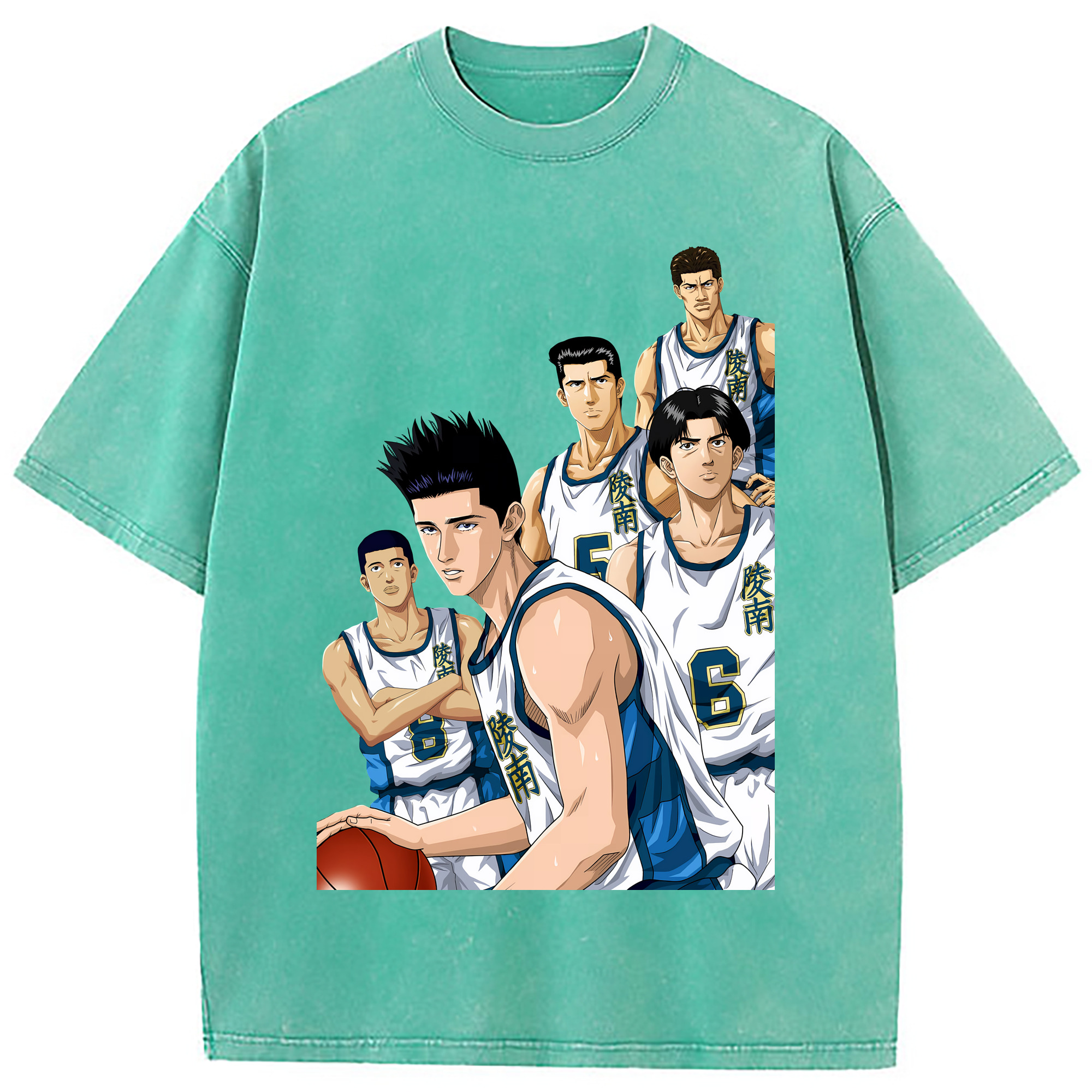 （画像用） SLAM DUNK／スラムダンク 綿100% ヴィンテージ風 半袖Tシャツ（フロントプリント）